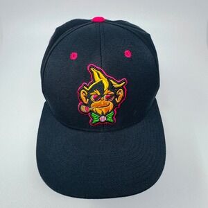 Zephyr Party Animals Savannah Bananas Monkey Hat Black Pink Large Baseball Cap